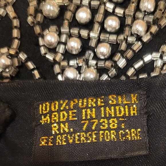 VTG Mark & John Beaded Sequins 100% Silk Cocktail Dress with Sweetheart Neckline - Picture 15 of 16